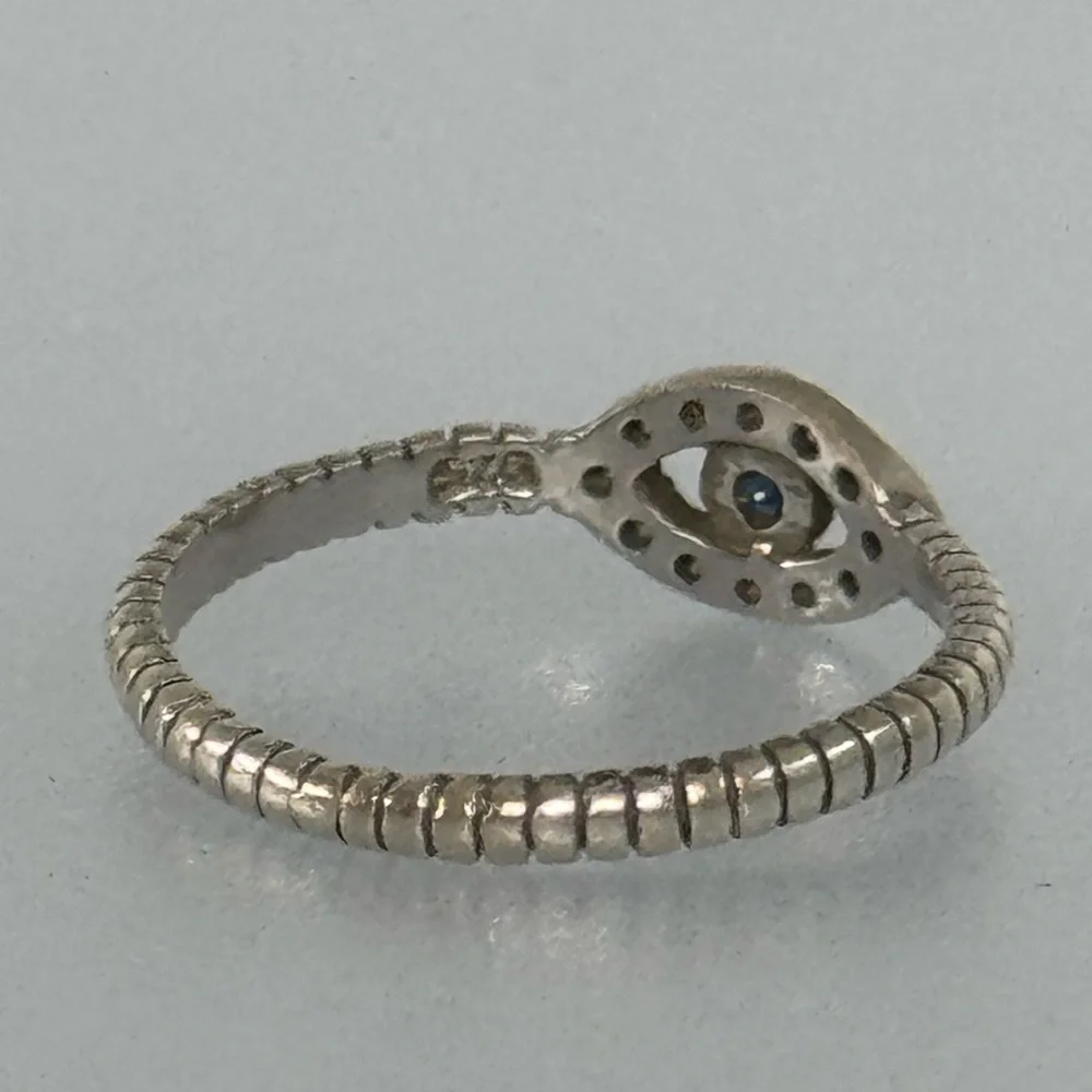 925 silver evil eye 🧿 ring with rhinestones
